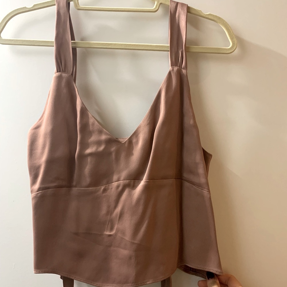 Silk tank top. Slightly cropped.